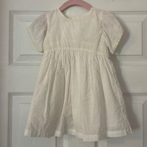 Swiss Dot White Dress